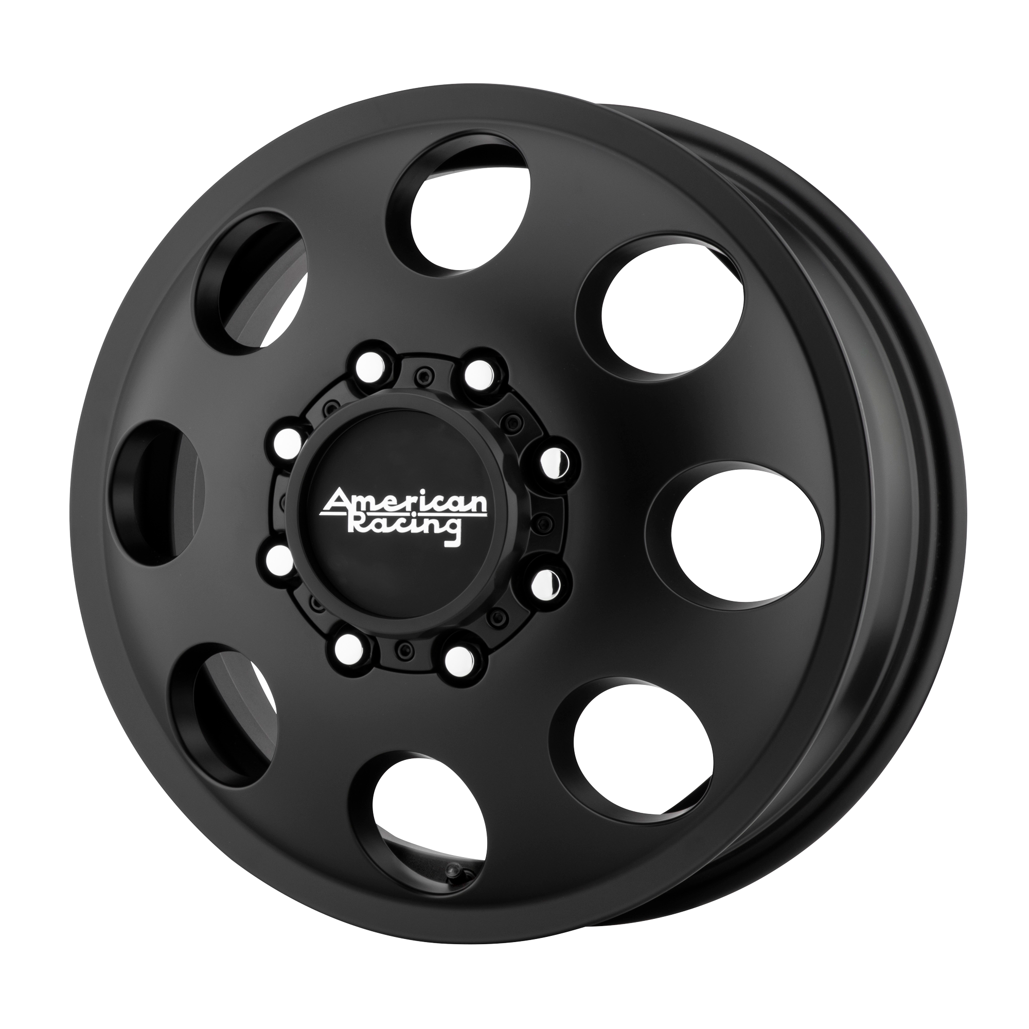 American Racing AR204 BAJA DUALLY 17X6 111 8X165.1/8X6.5 Satin Black - Front