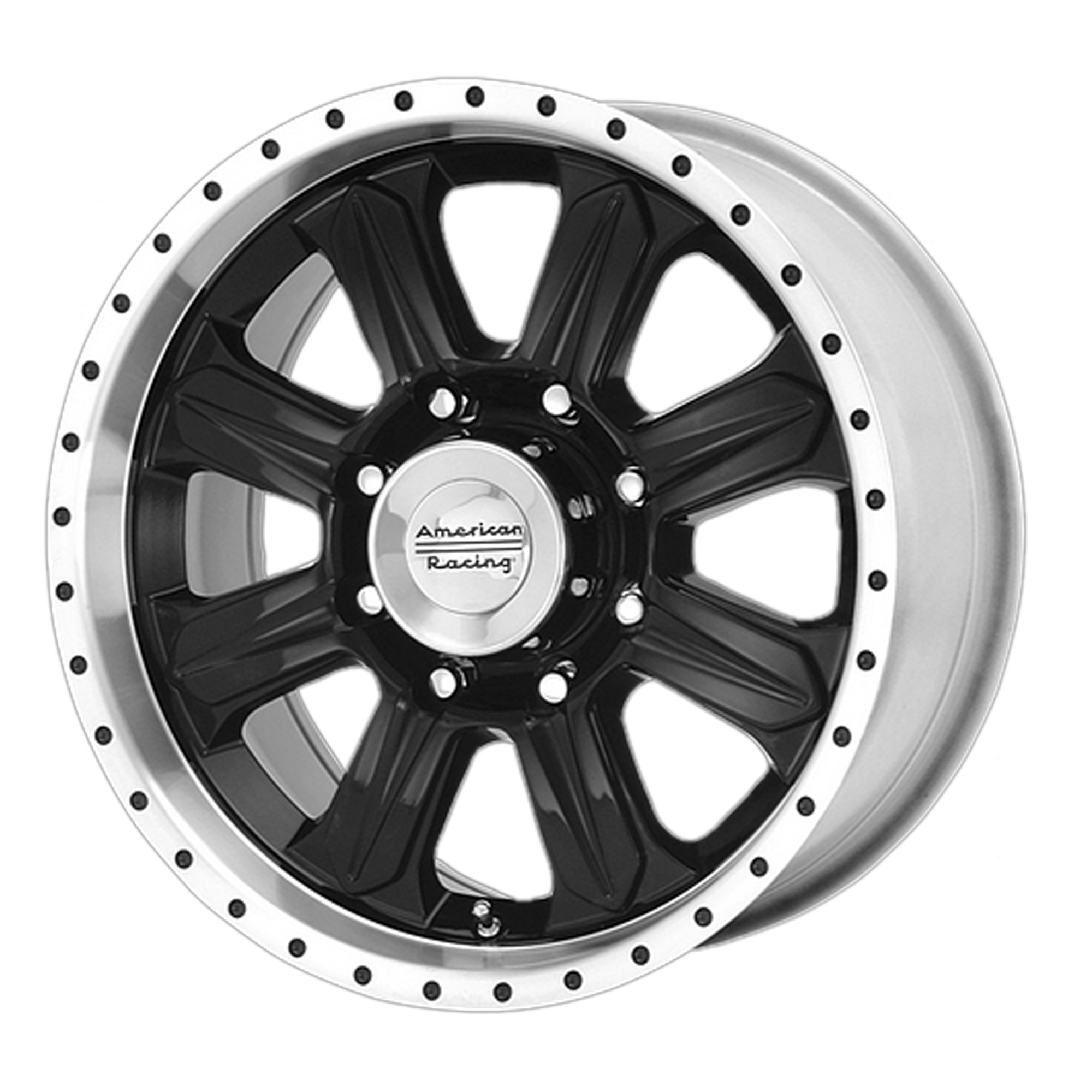 American Racing AR321 FUEL 16X8 12 6X139.7/6X5.5 Gloss Black With Diamond Cut Lip