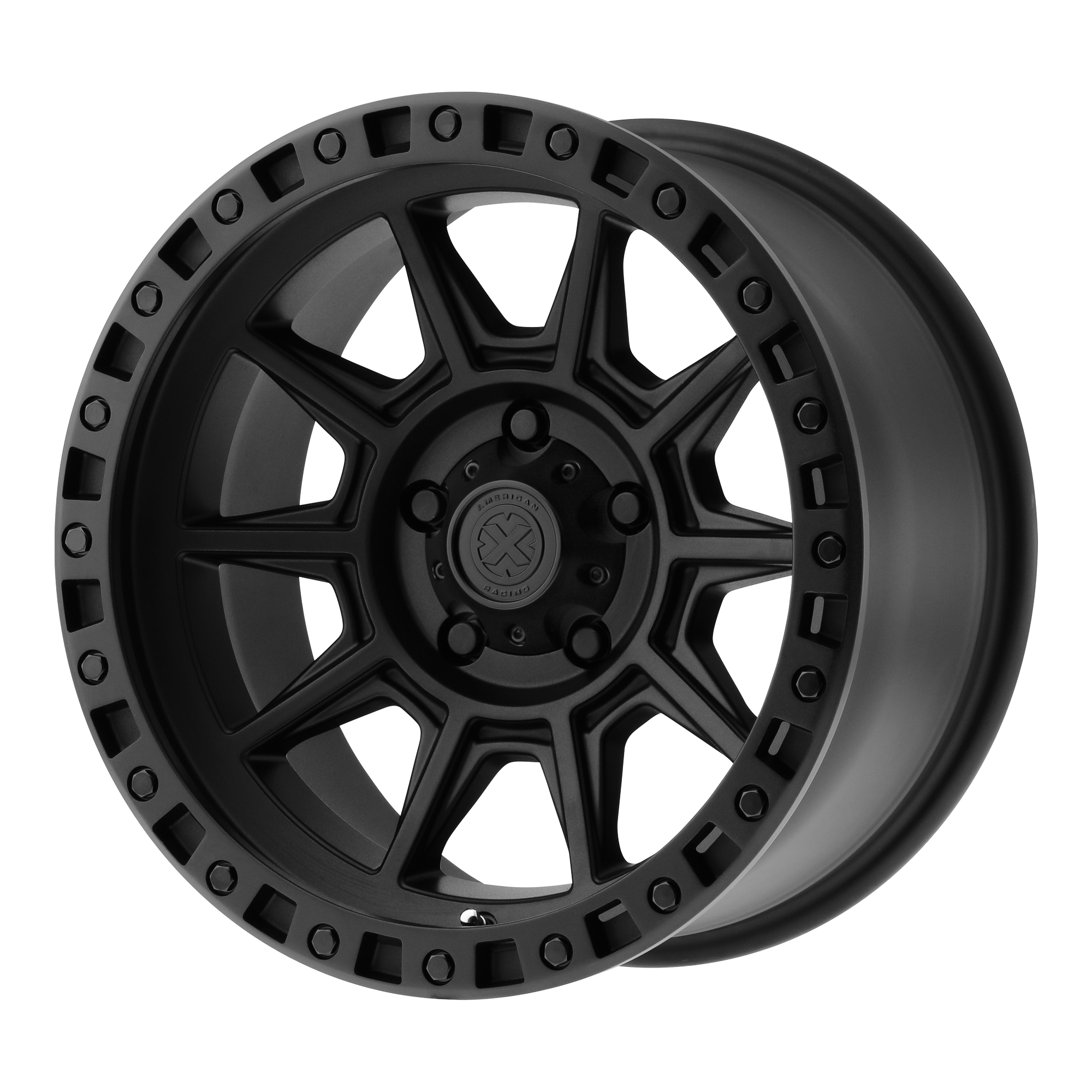 ATX Series AX202 16X8 0 8X165.1/8X6.5 Cast Iron Black