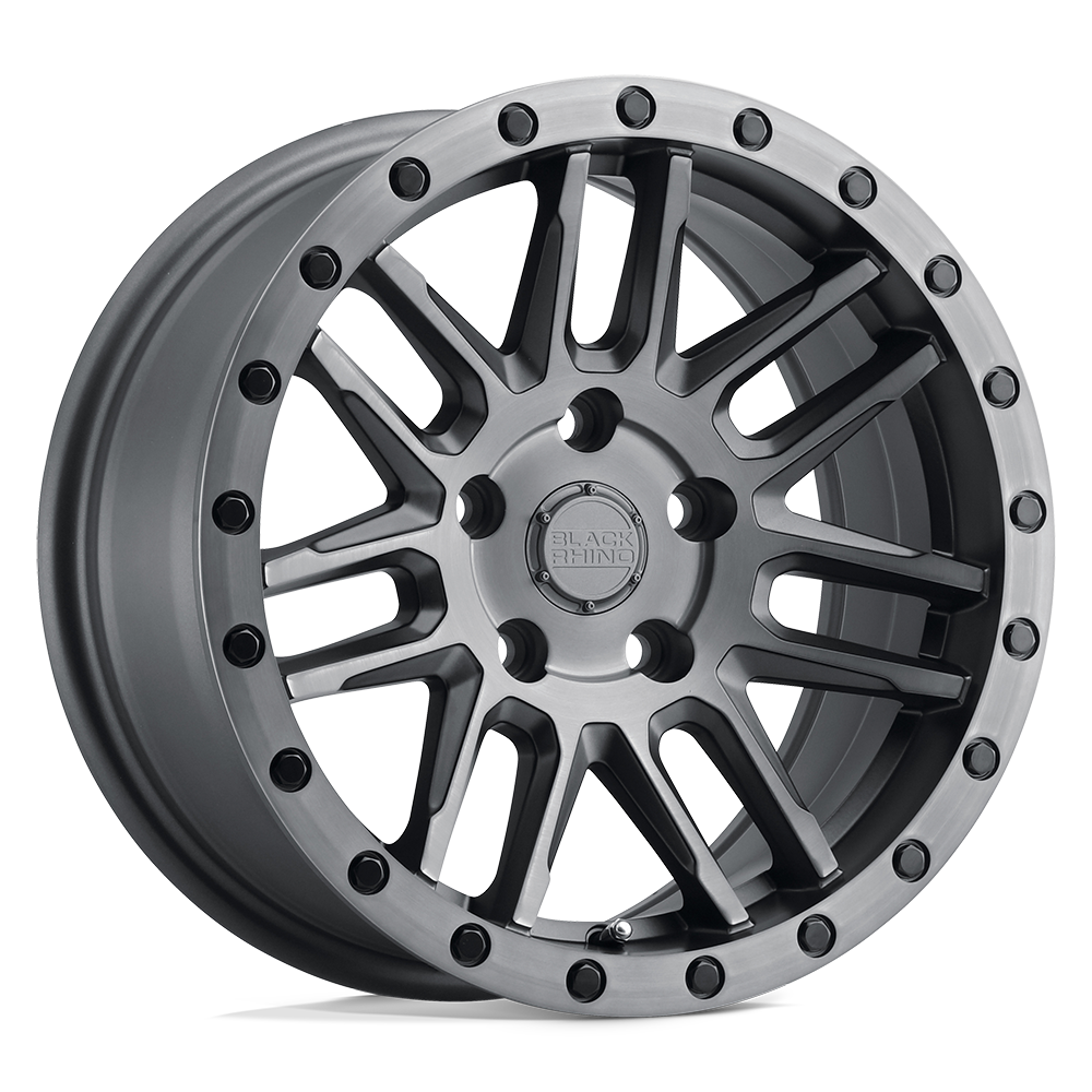 Black Rhino ARCHES 17X8 30 5X114.3/5X4.5 MATTE BRUSHED GUNMETAL W/ BLACK BOLTS