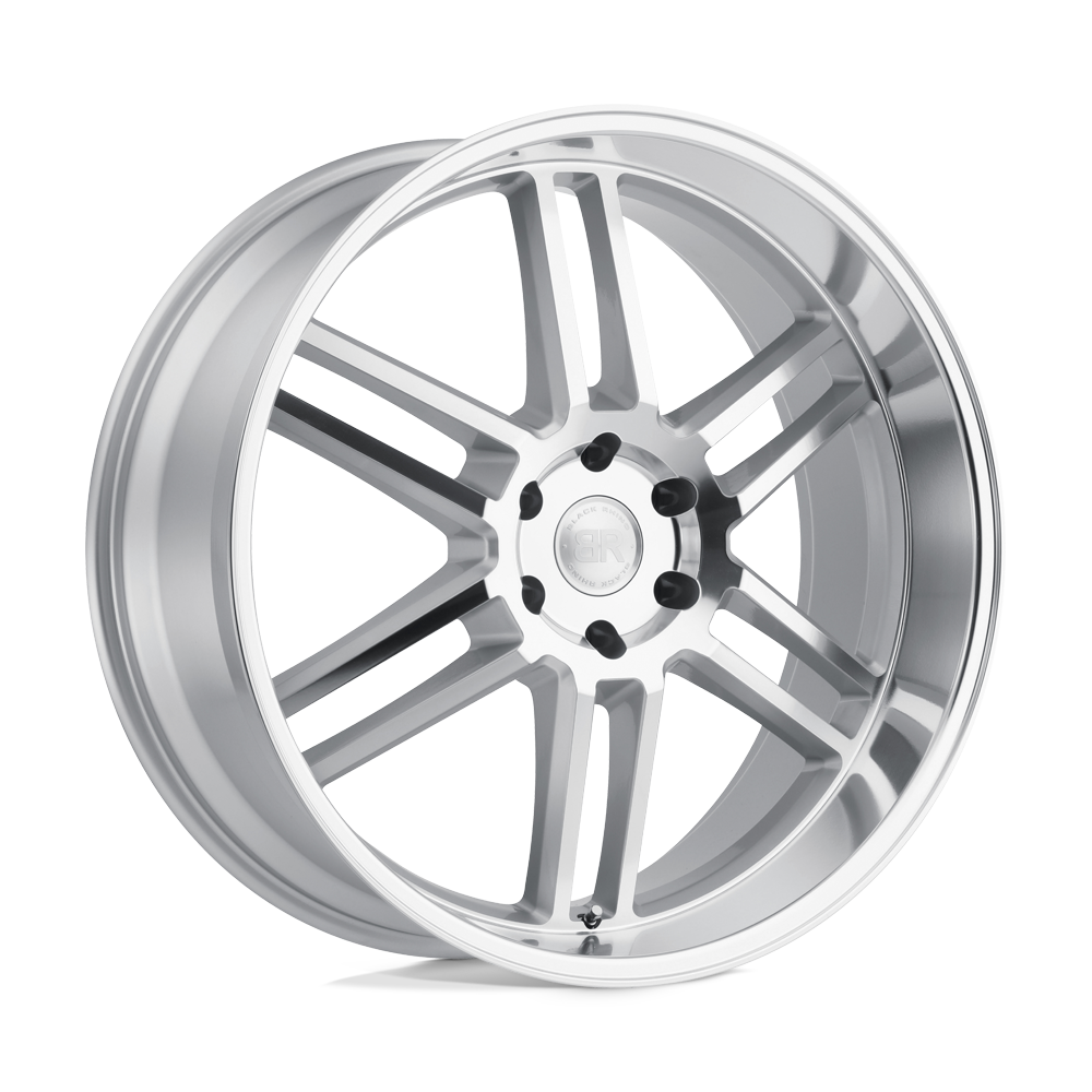 Black Rhino KATAVI 24X10 20 6X139.7/6X5.5 SILVER W/ MIRROR-CUT FACE