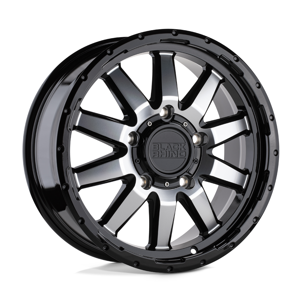 Black Rhino EXCURSION 16X7.5 38 6X130 GLOSS BLACK W/ MIRROR FACE