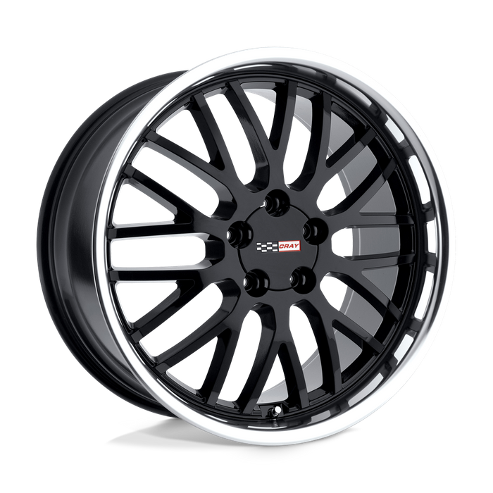 Cray MANTA 17X9 50 5X120.65/5X4.75 GLOSS BLACK W/ MIRROR CUT LIP