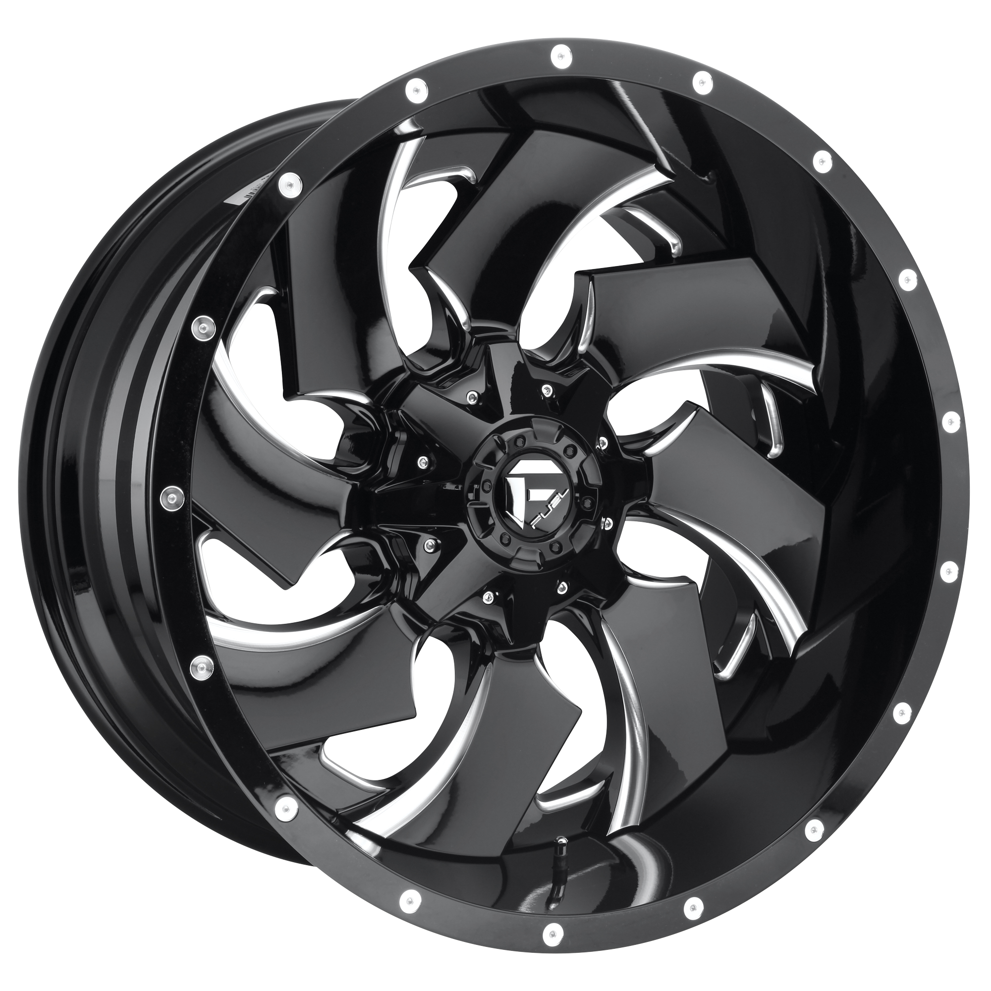 Fuel 2PC D239 CLEAVER 22X10 -13 8X170/8X6.7 GLOSS BLACK MILLED