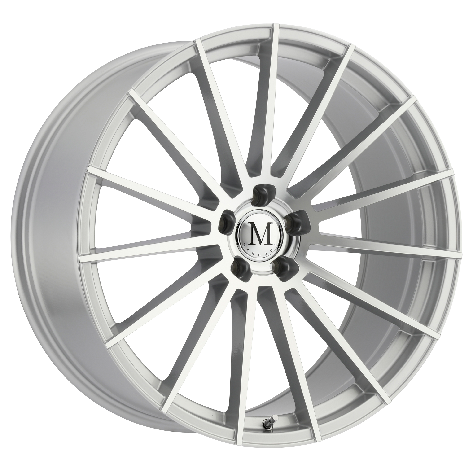 Mandrus STIRLING 20X9 32 5X112/5X112 SILVER W/ MIRROR CUT FACE