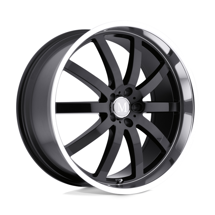 Mandrus WILHELM 19X8.5 43 5X112/5X112 GLOSS BLACK W/ MIRROR CUT LIP