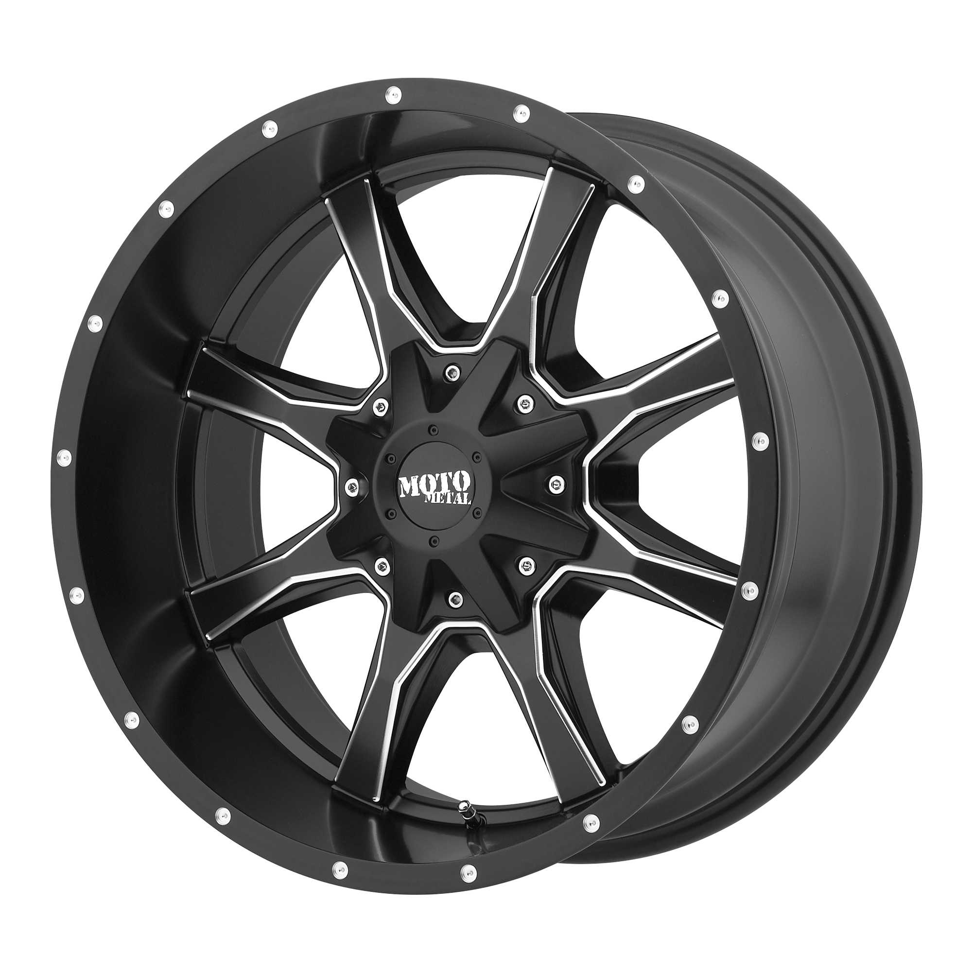 Moto Metal MO970 16X8 0 6X135/6X139.7 SEMI GLOSS BLACK MILLED