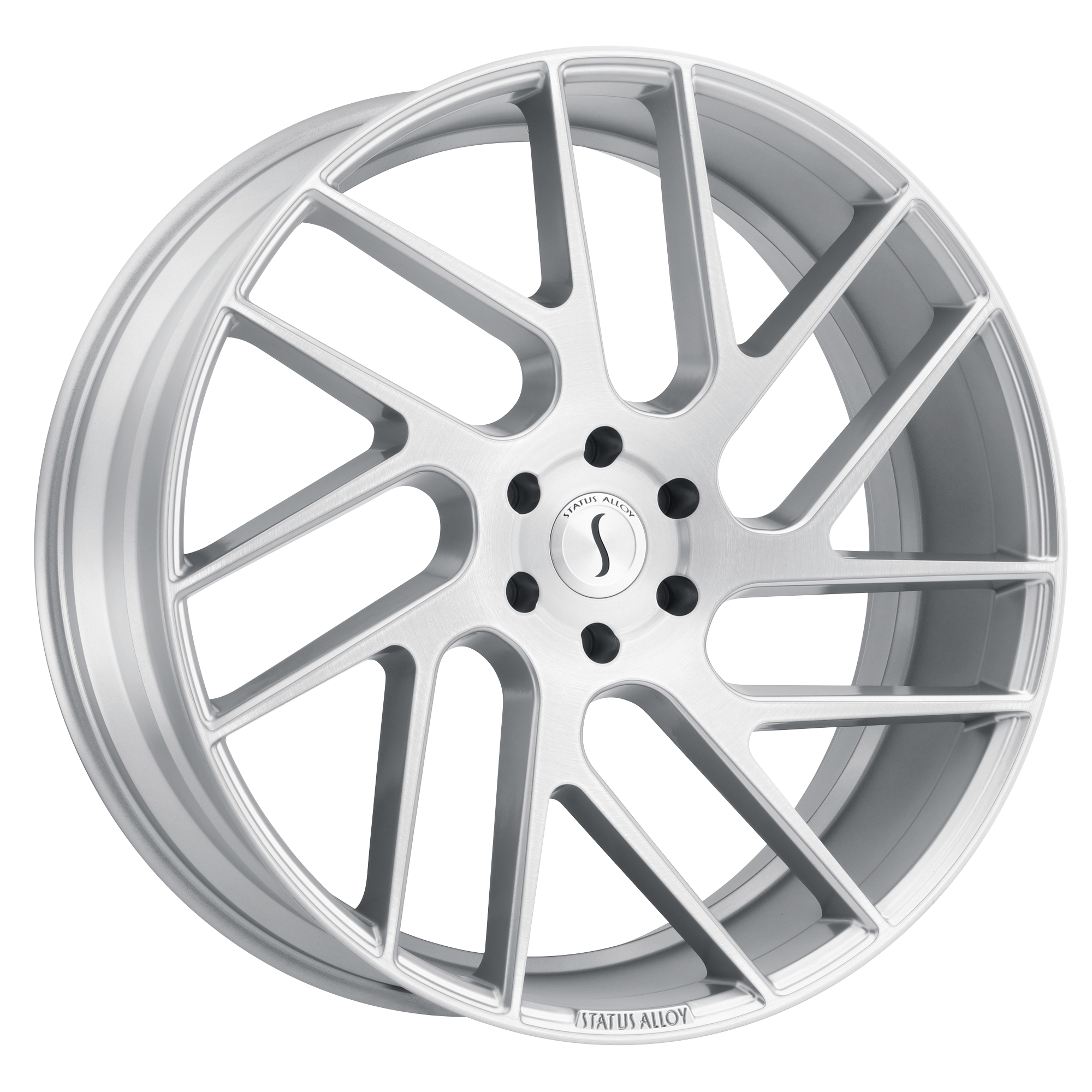 Status JUGGERNAUT 26X10 25 6X139.7/6X5.5 SILVER W/ BRUSHED MACHINED FACE