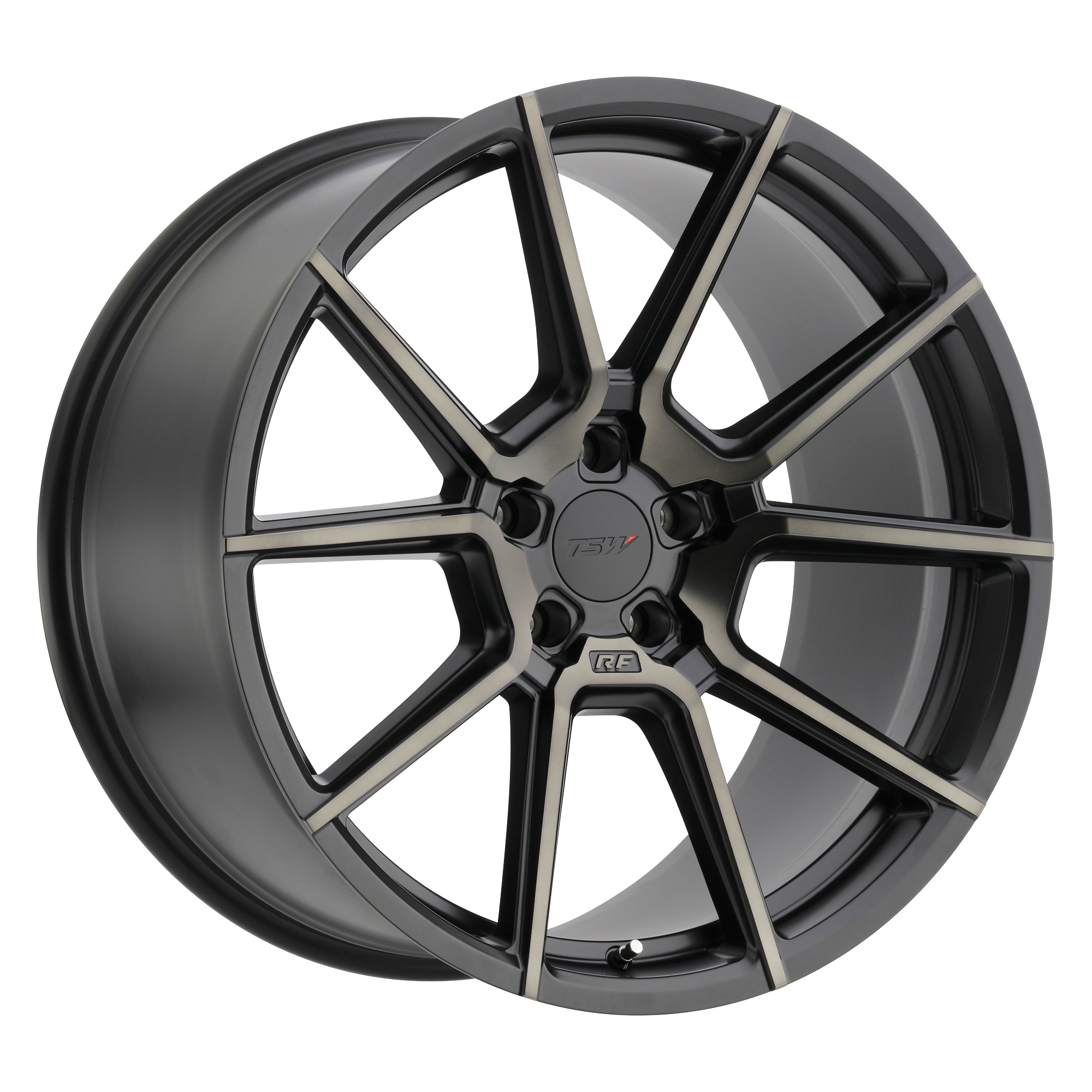TSW CHRONO 21X10.5 32 5X112/5X112 MATTE BLACK W/ MACHINE FACE & DARK TINT