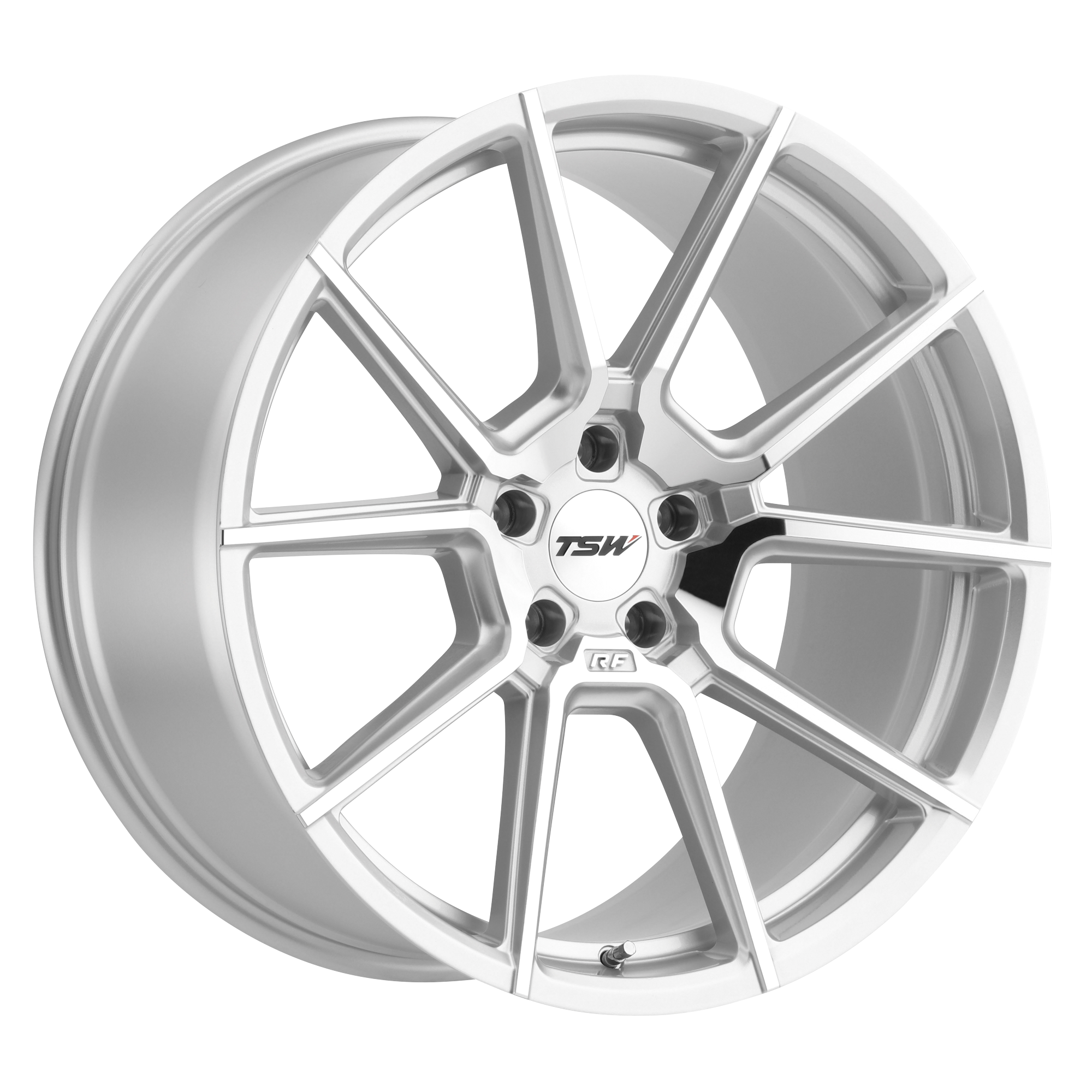 TSW CHRONO 21X10.5 38 5X112/5X112 SILVER W/ MIRROR CUT FACE