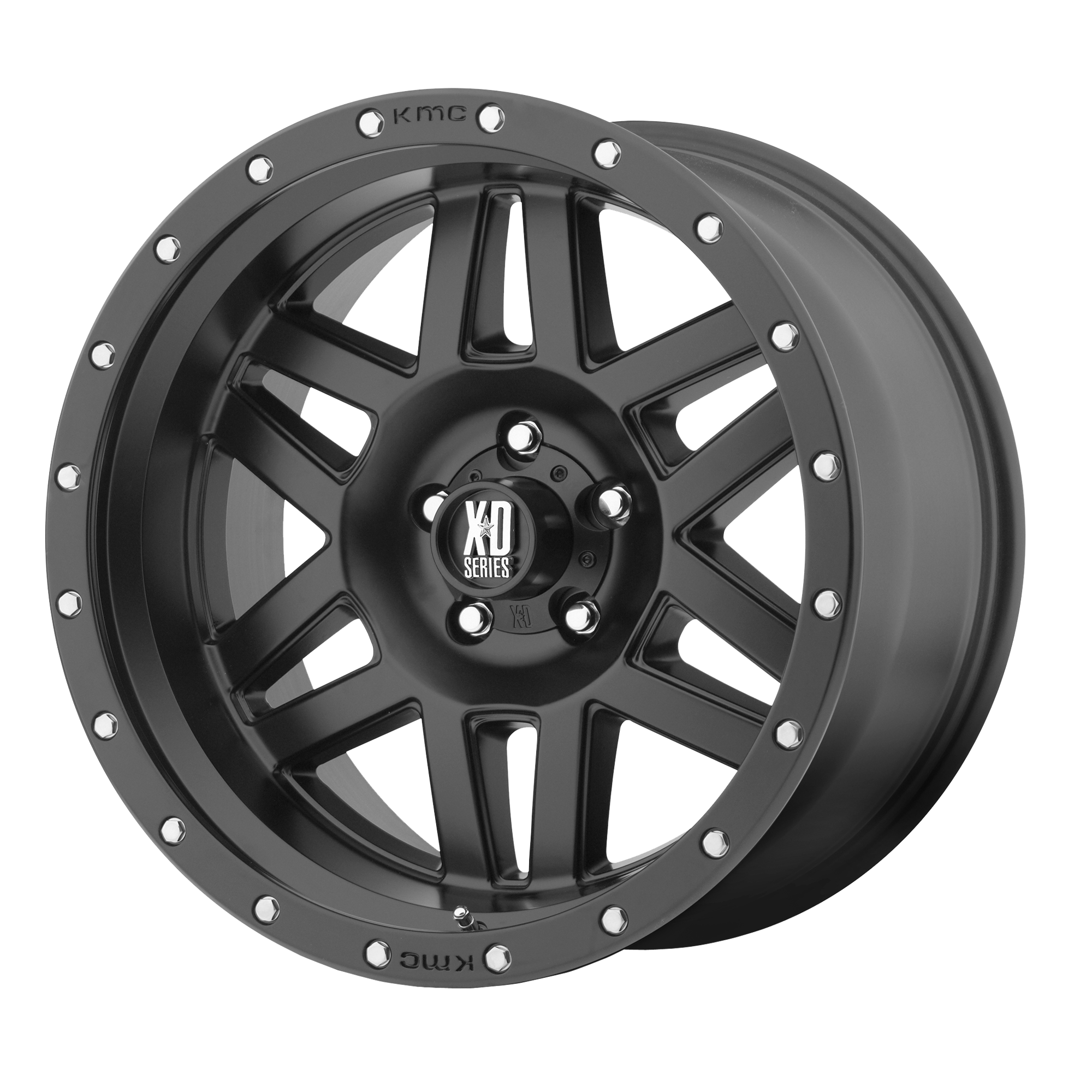 XD XD128 MACHETE 18X9 18 8X180/8X7.1 SATIN BLACK WITH REINFORCING RING
