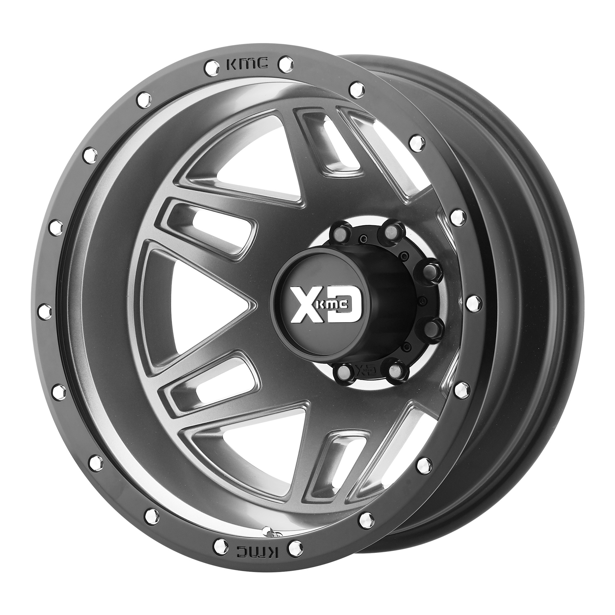 XD XD130 MACHETE DUALLY 20X8.25 127 8X165.1 MATTE GRAY BLACK RING