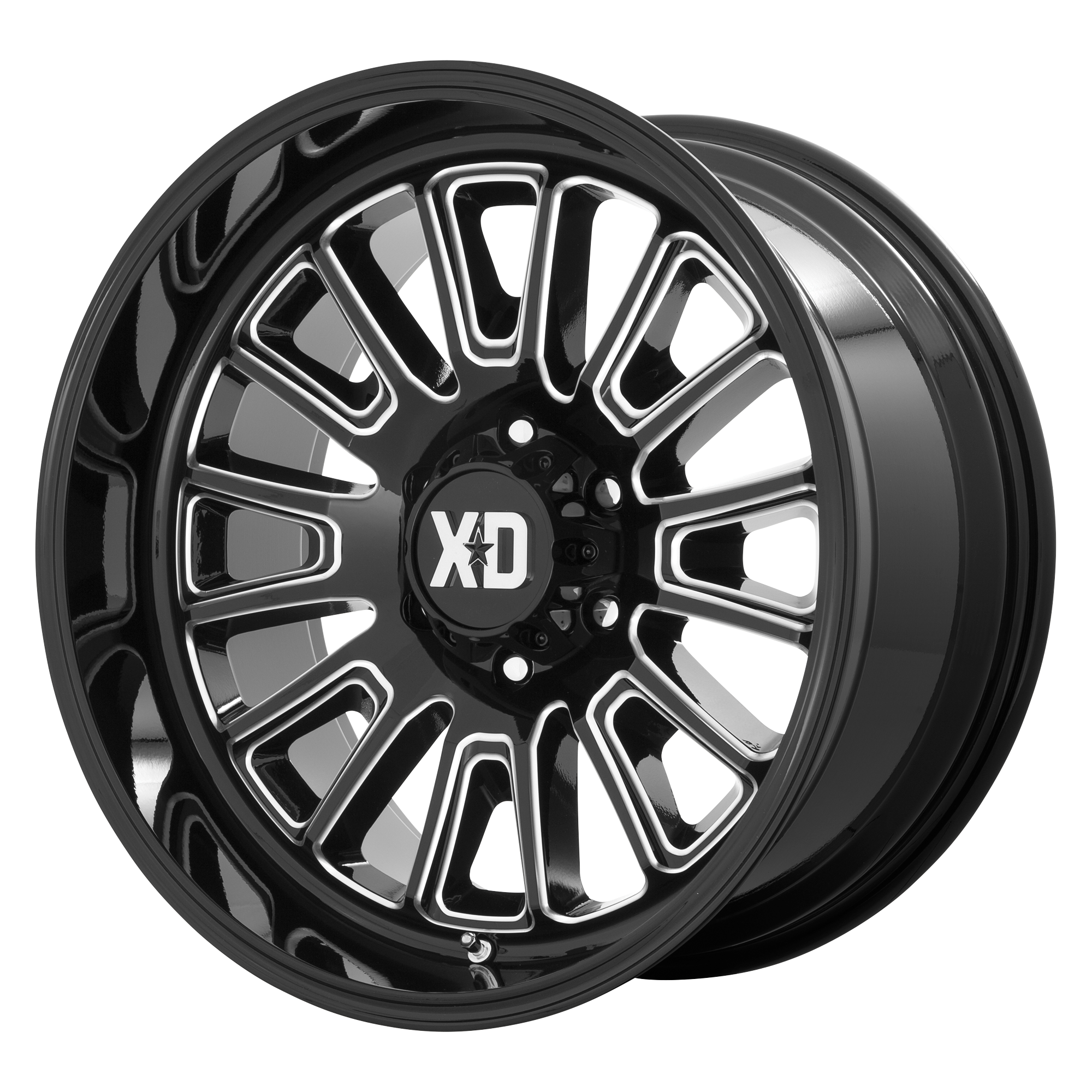 XD XD864 ROVER 24X12 -44 8X180/8X7.1 GLOSS BLACK MILLED
