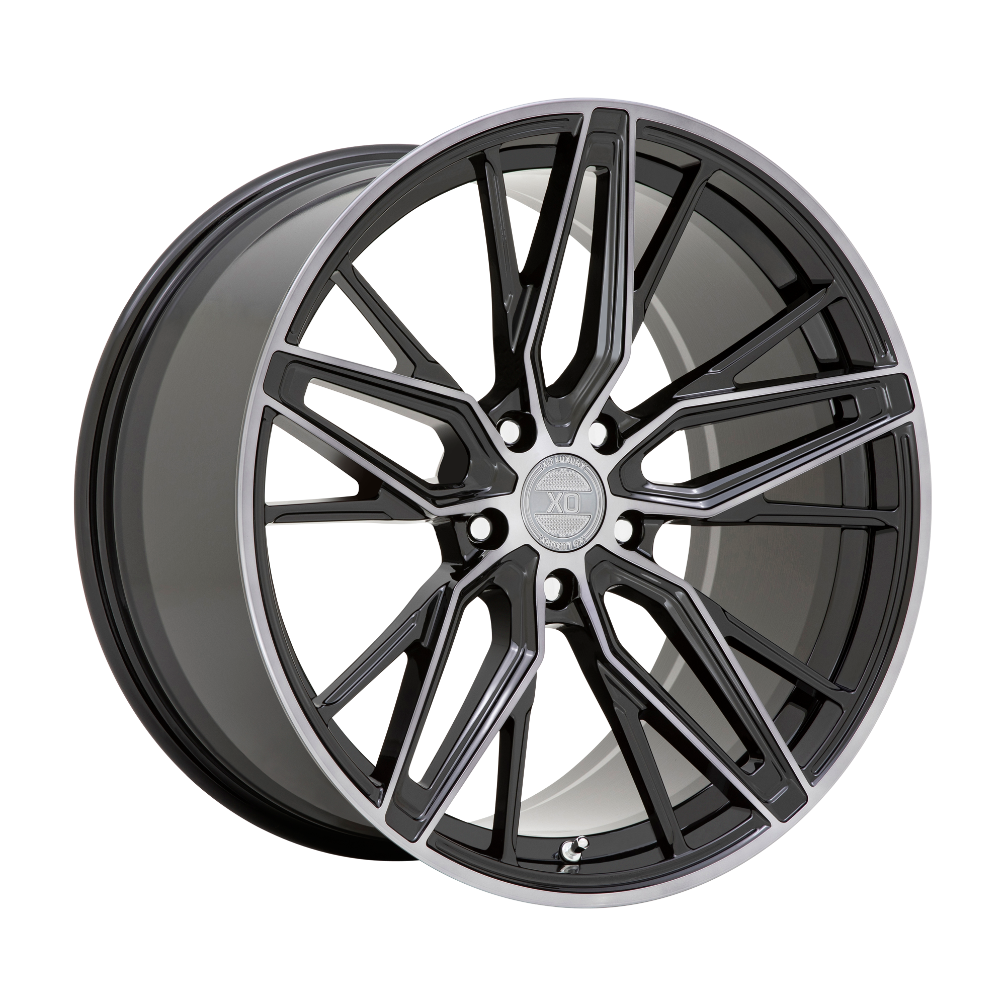 XO ZURICH 20X9 40 5X114.3/5X4.5 GLOSS BLACK W/ MACHINED GLOSS DARK TINT