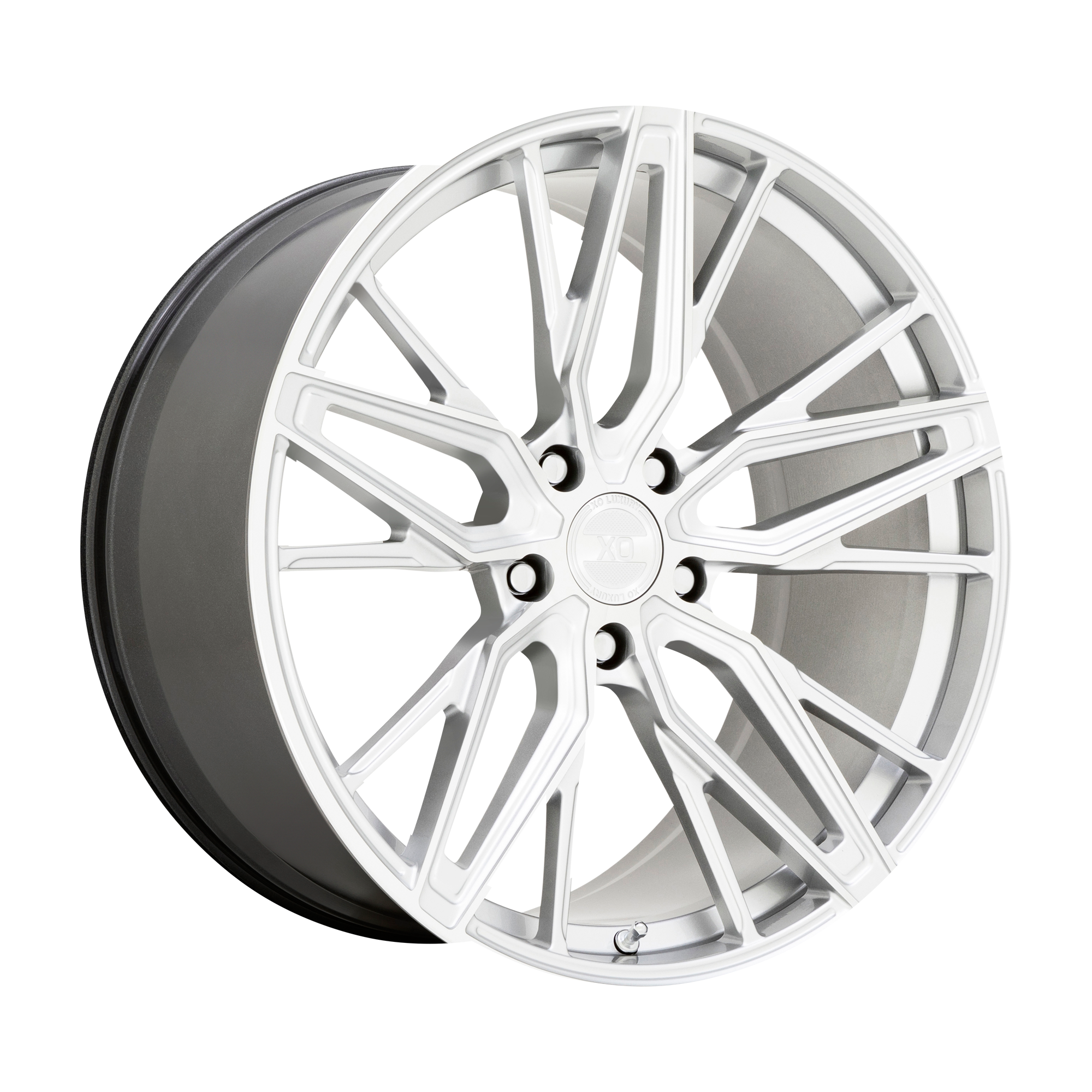 XO ZURICH 20X9 20 5X112/5X112 HYPER SILVER W/ MIRROR CUT FACE