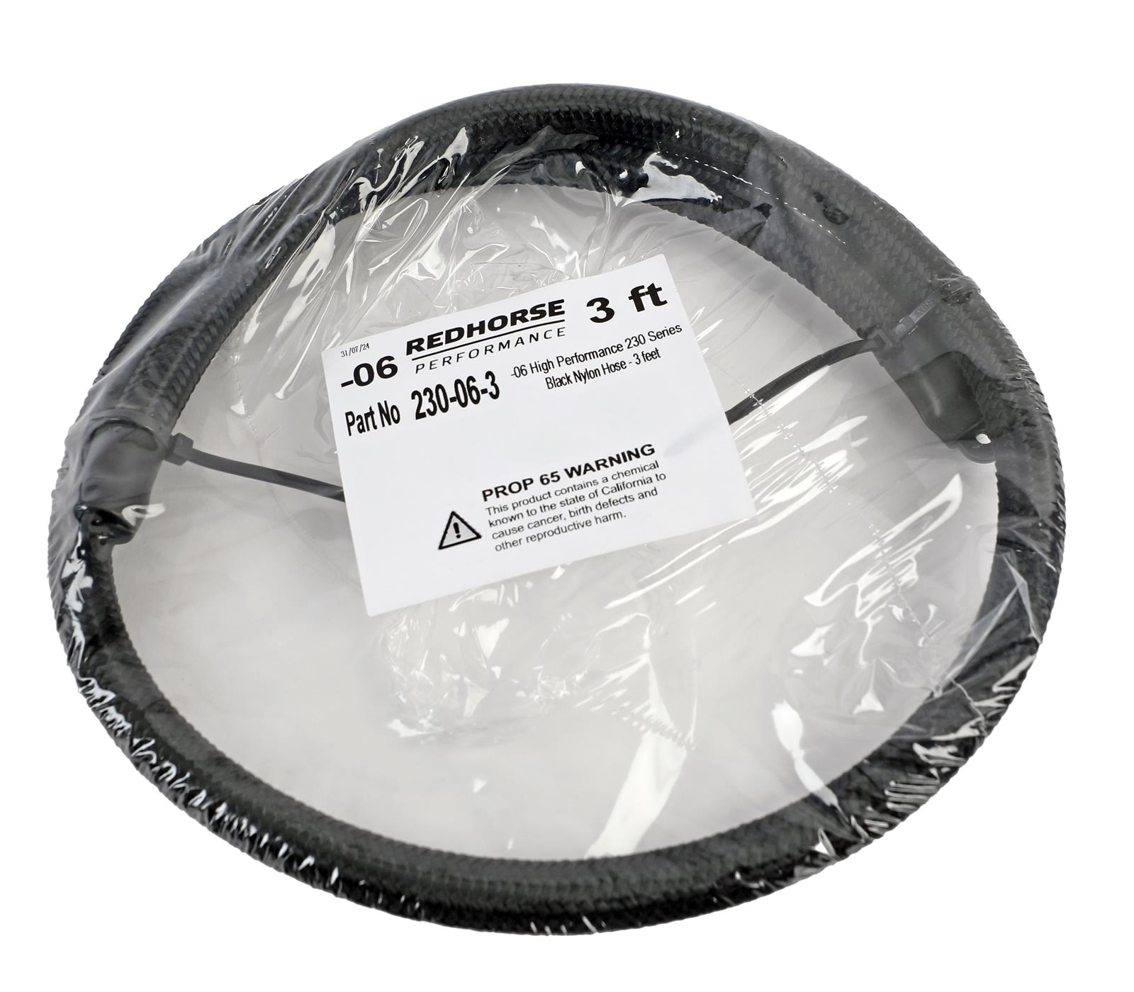 Redhorse Performance 230 Series Black Nylon Braided Hose -6 AN 3 ft. 230-06-3