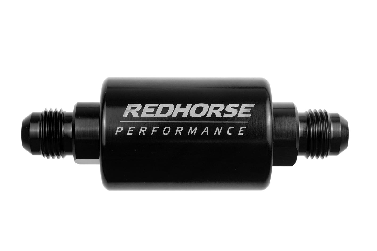 Redhorse 4151-06-2 -06 Inlet -06 Outlet AN High Flow Fuel Filter-Black