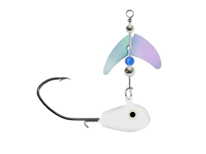 Smile Blade® SD Drift Jig Size 3/8oz Glow White/UV Glo Burst