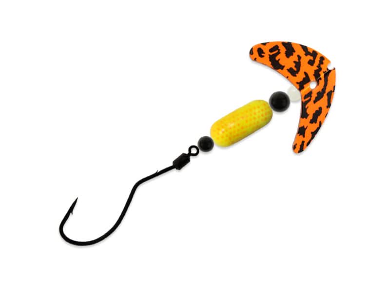 Smile Blade® SpinDrift® Walleye Size 1 Orange Black Tiger/Chartreuse Orange Scale
