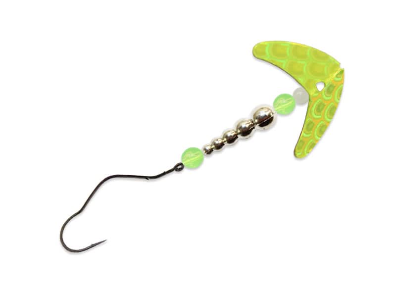 Smile Blade® Super Slow Death Size 1 Chartreuse Scale/Chrome/Chartreuse