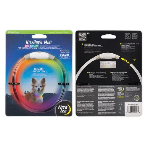 Nite Ize NiteHowl® Mini Rechargeable LED Safety Necklace - Disc-O Select™