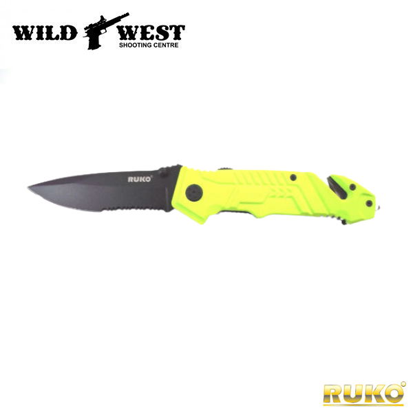 Ruko Tactical Rescue Shark Knife – Lime Green