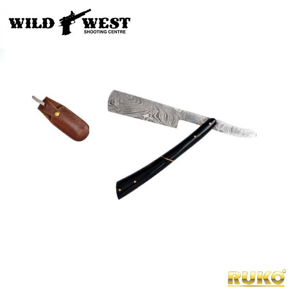Ruko Damascus Straight Razor – Ox Horn