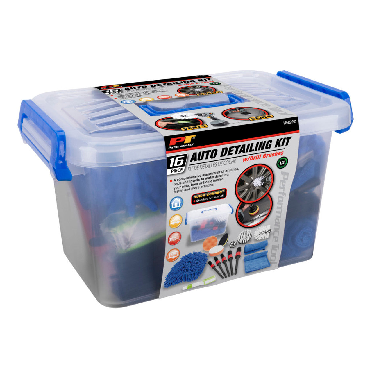 16 pc. Power Brush Detailing Kit