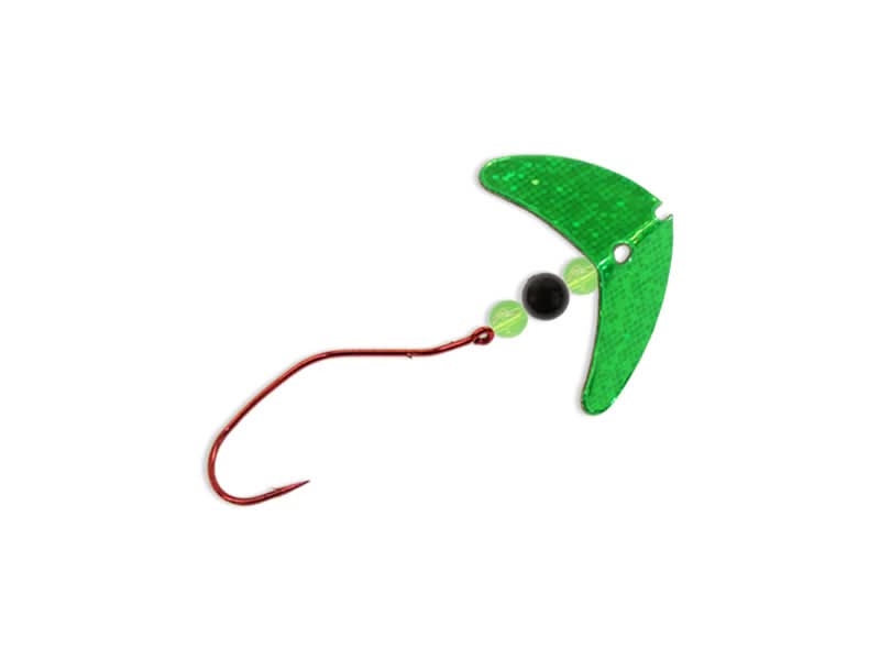 Smile Blade® Slow Death Size 2 Green Sparkle/Chartreuse/Black